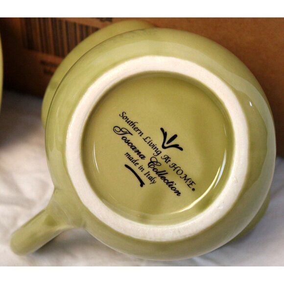 Southern Living Toscana Collection Ruffled Cream & Sugar Set Celery Green #40591 - Picture 10 of 11